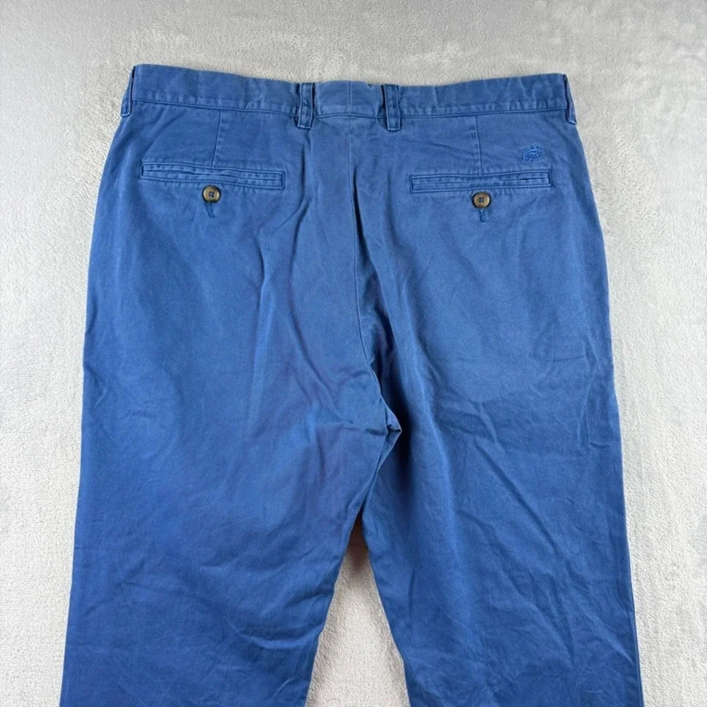 Southern Tide Pants Mens 34x32 Blue Stretch Twill Chino Khaki